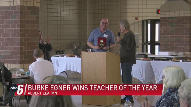 Burke Egner Named Albert Lea Teacher Of The Year Abc 6 News 