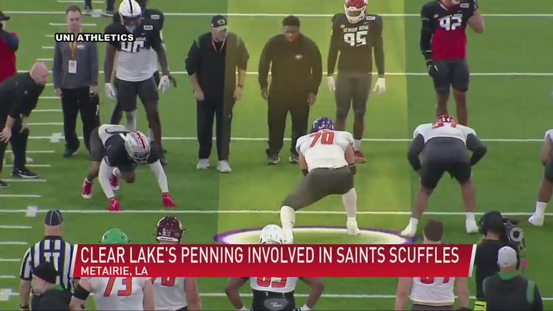 UNI grad Trevor Penning in hot water at Saints training camp