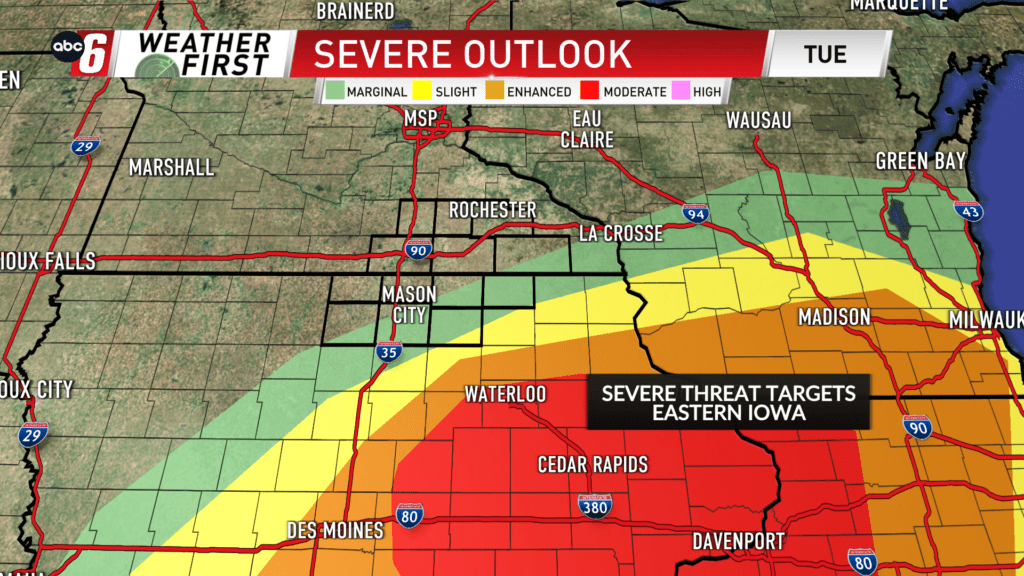 Dodging the severe storms, highly impactful again to the southeast ...