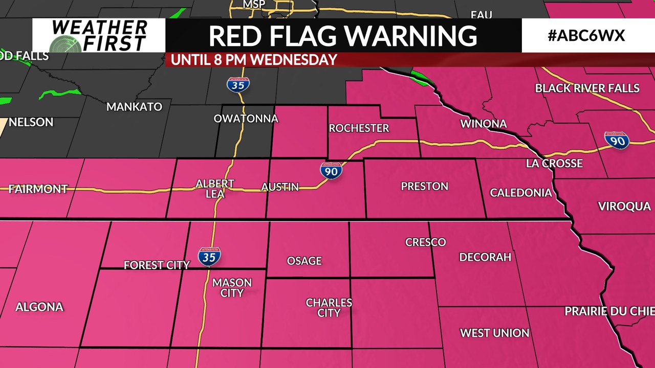 Nws Red Flag Warning Issued For Extreme Fire Risk Conditions Abc 6 News