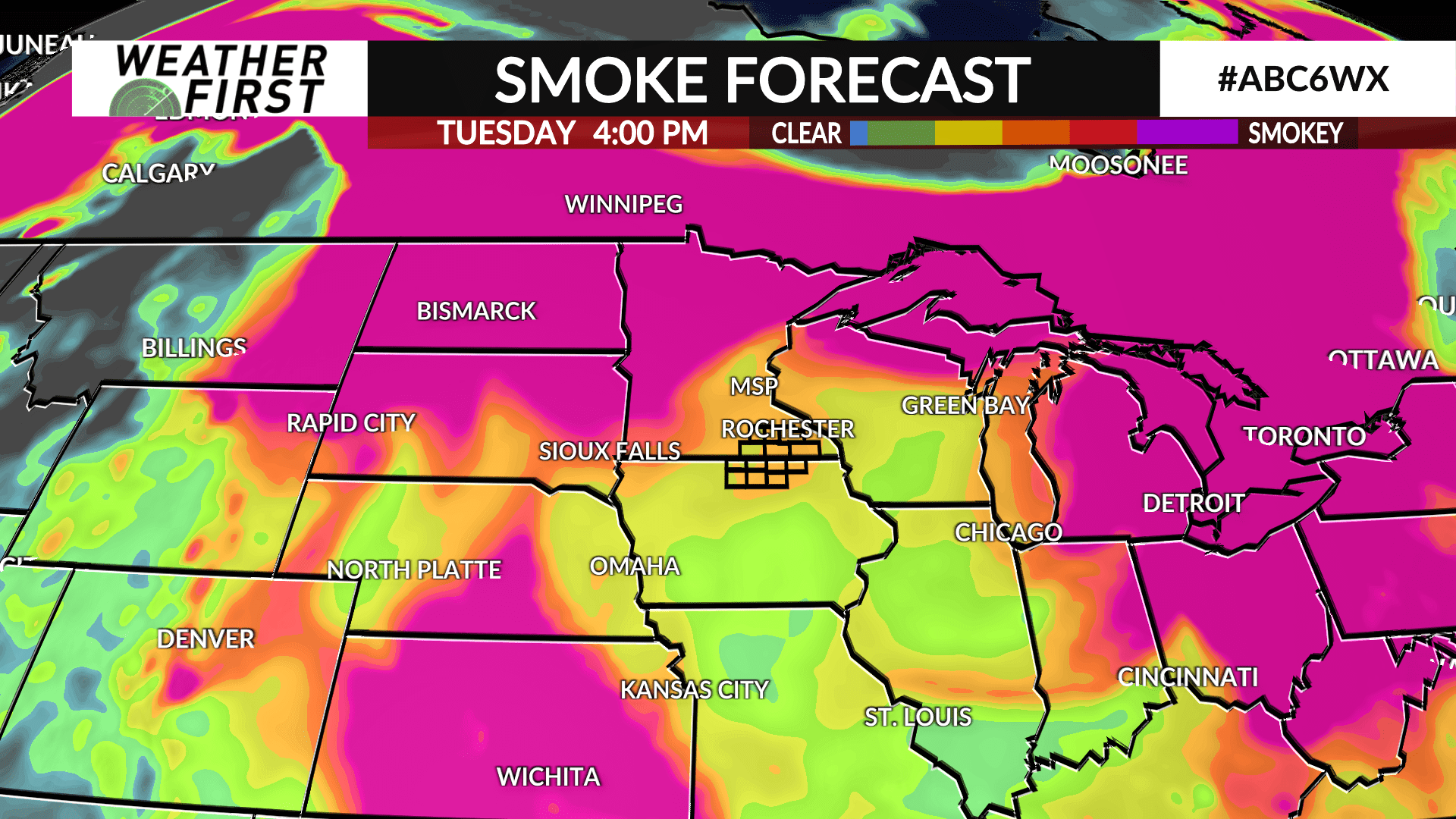 Smoke Overhead Lower Air Quality Again Abc 6 News