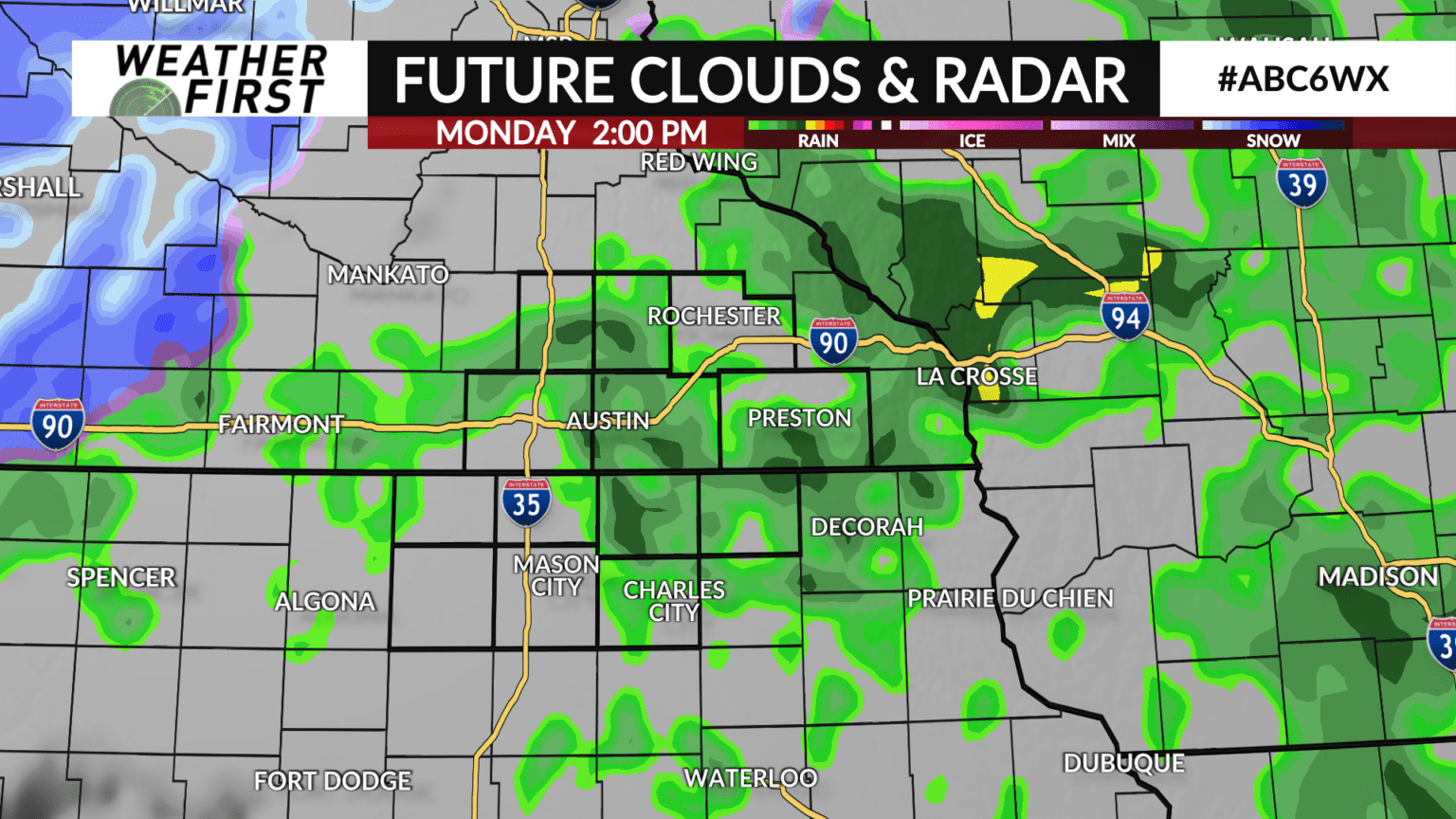 Soggy Monday with on and off rain - ABC 6 News - kaaltv.com