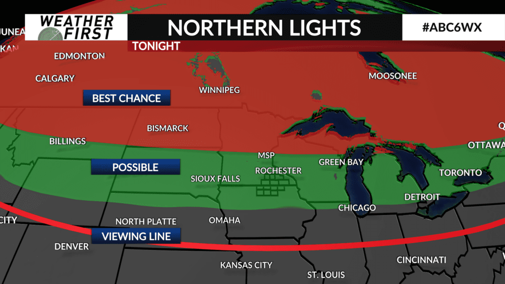 Northern Lights possible to view Friday night - ABC 6 News - kaaltv.com