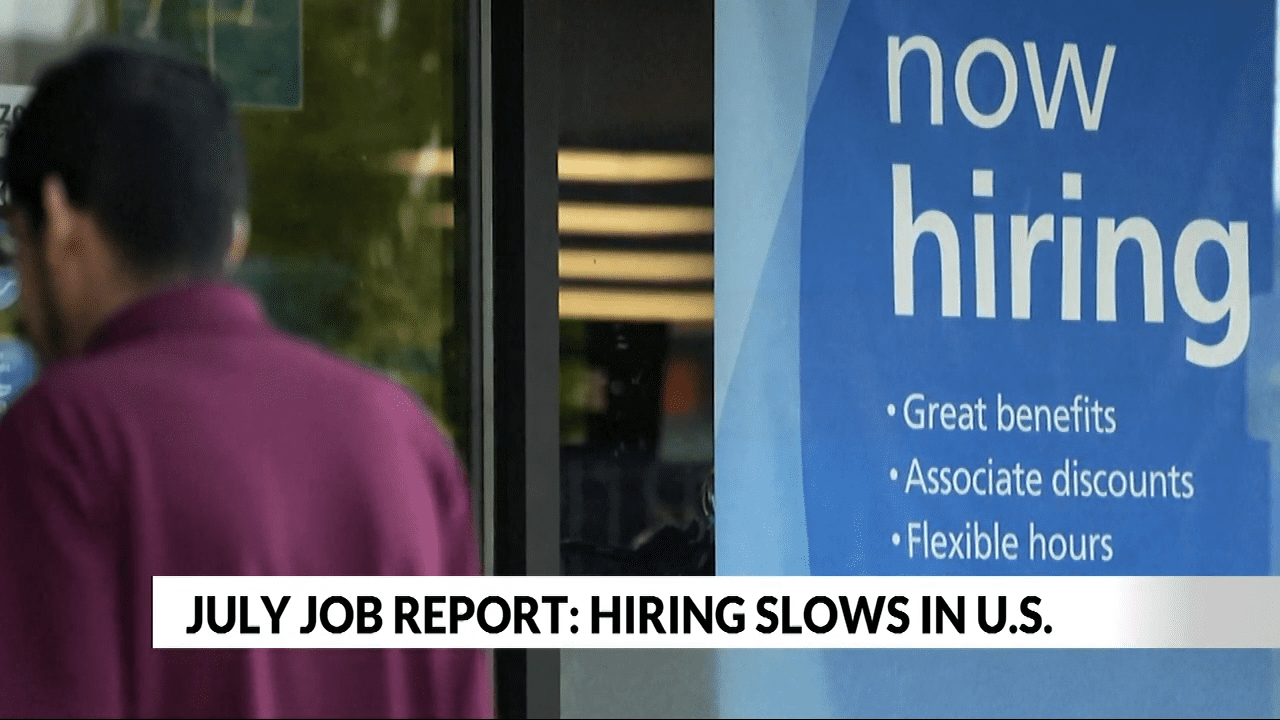 July jobs report: Hiring slows in the U.S.